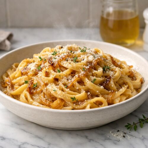 One Pot French Onion Pasta Recipe