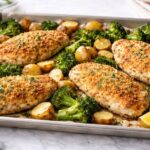 Parmesan Crusted Chicken Sheet Pan Dinner