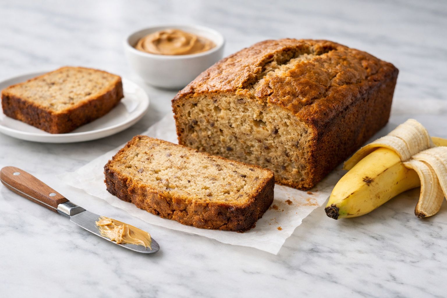 Peanut Butter Banana Bread Recipe