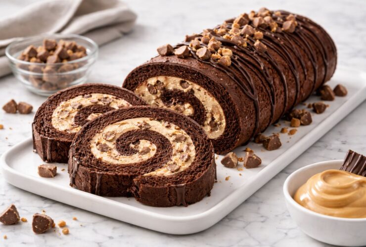 Peanut Butter Cup Chocolate Roll