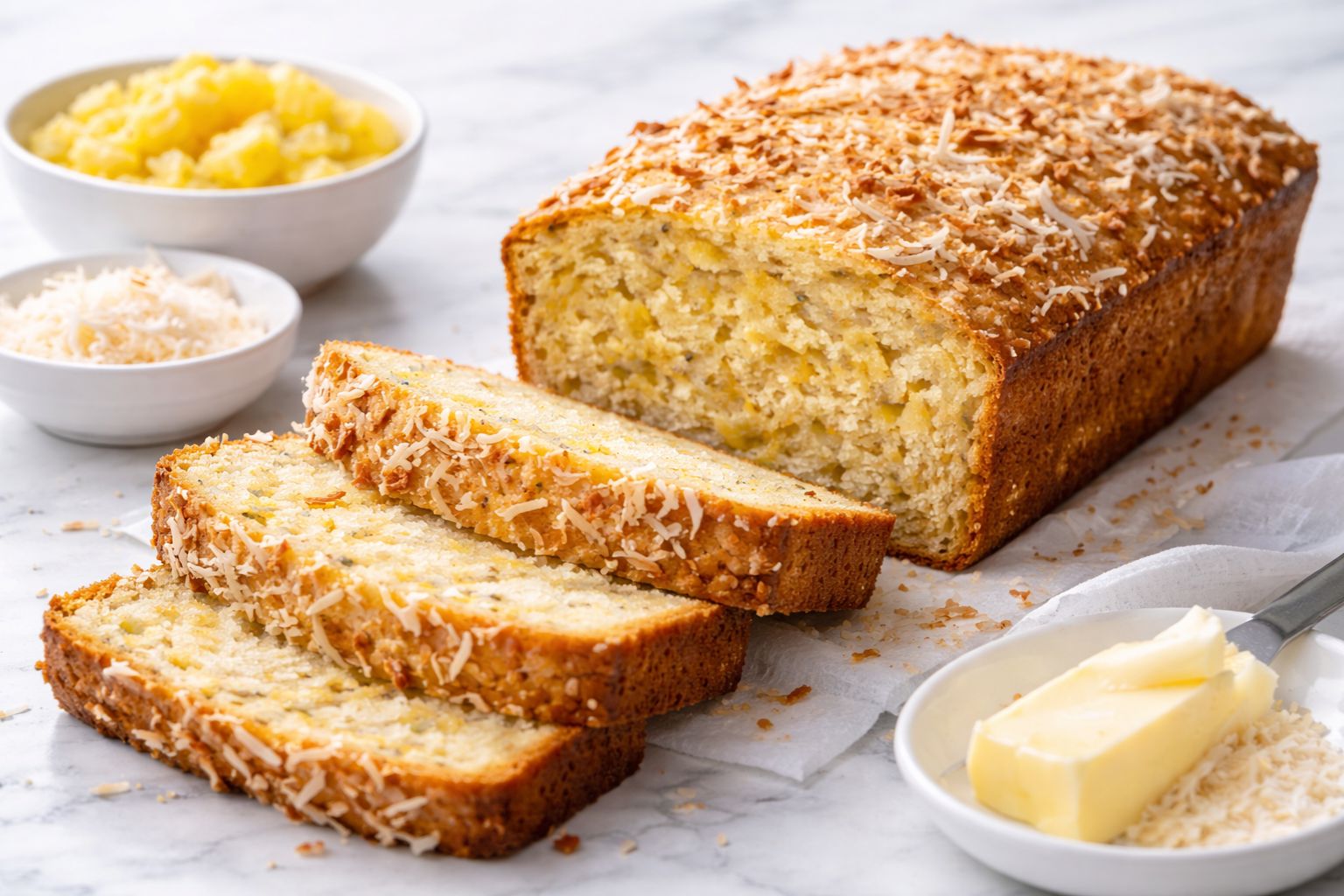 Pineapple Coconut Bread Recipe