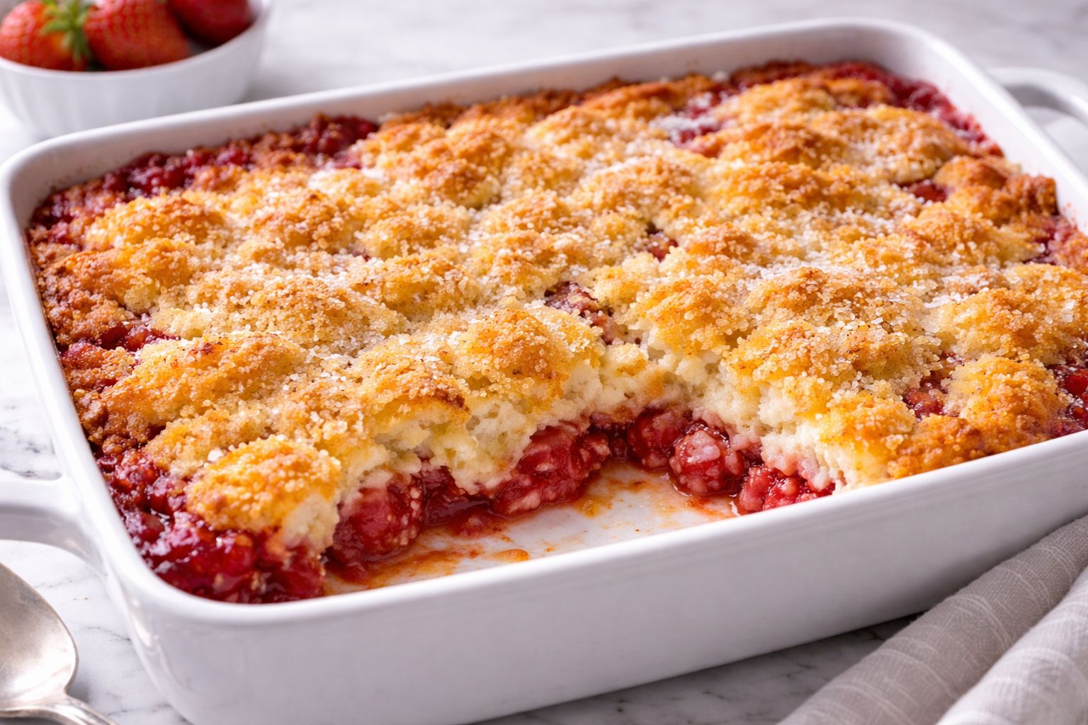 Strawberry Cheesecake Dump Cake Recipe