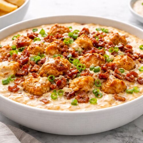 Bacon Ranch Crispy Chicken Queso
