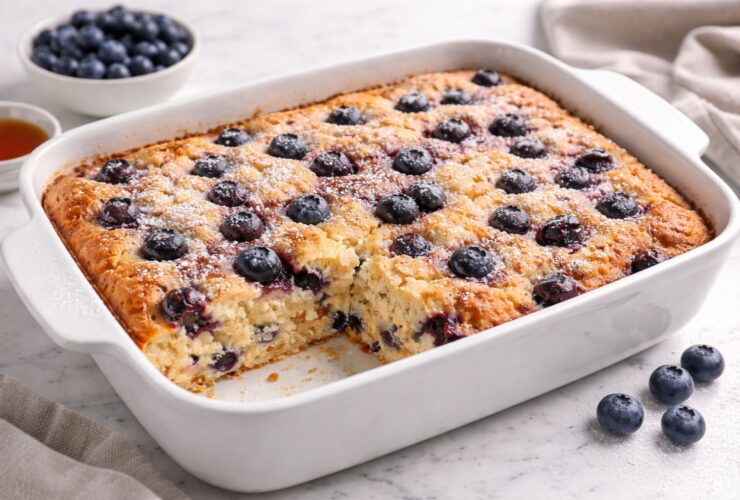 Blueberry Cottage Cheese Breakfast Bake