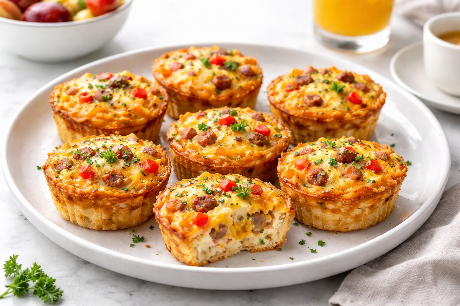 Breakfast Egg Muffins With Hashbrowns