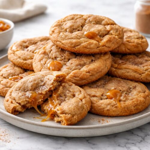Brown Sugar Cinnamon Caramel Cookies