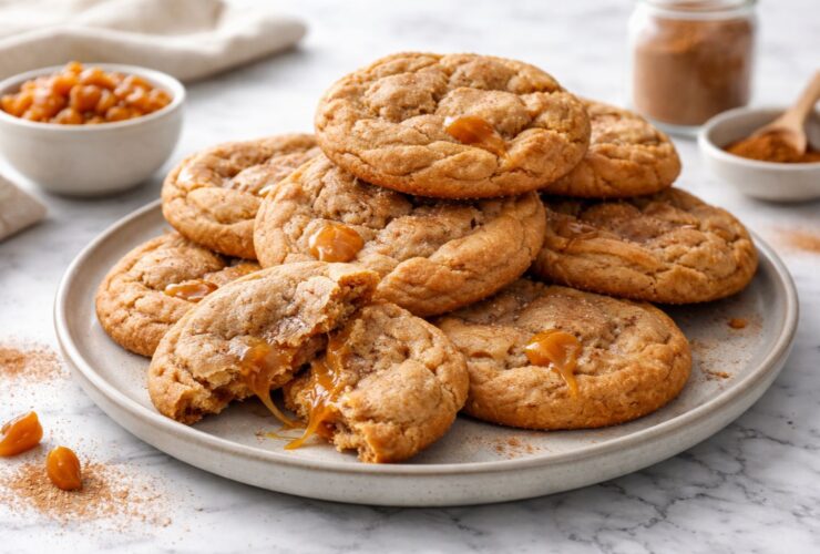 Brown Sugar Cinnamon Caramel Cookies