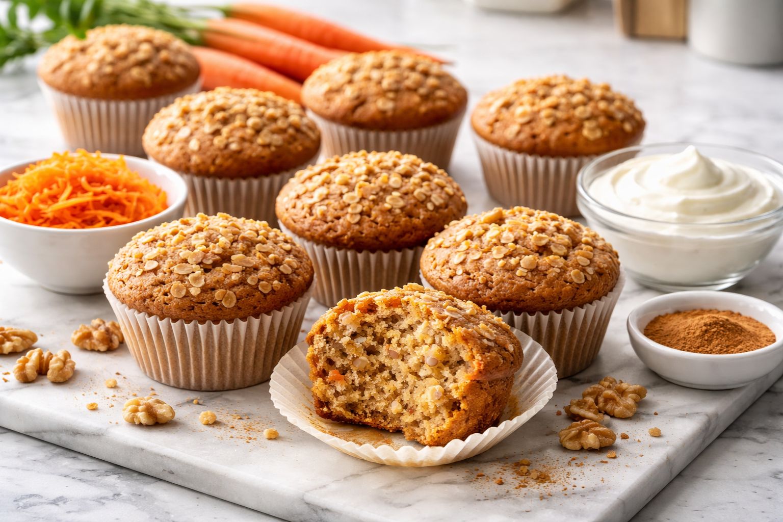 Carrot Cake Yogurt Muffins Recipe