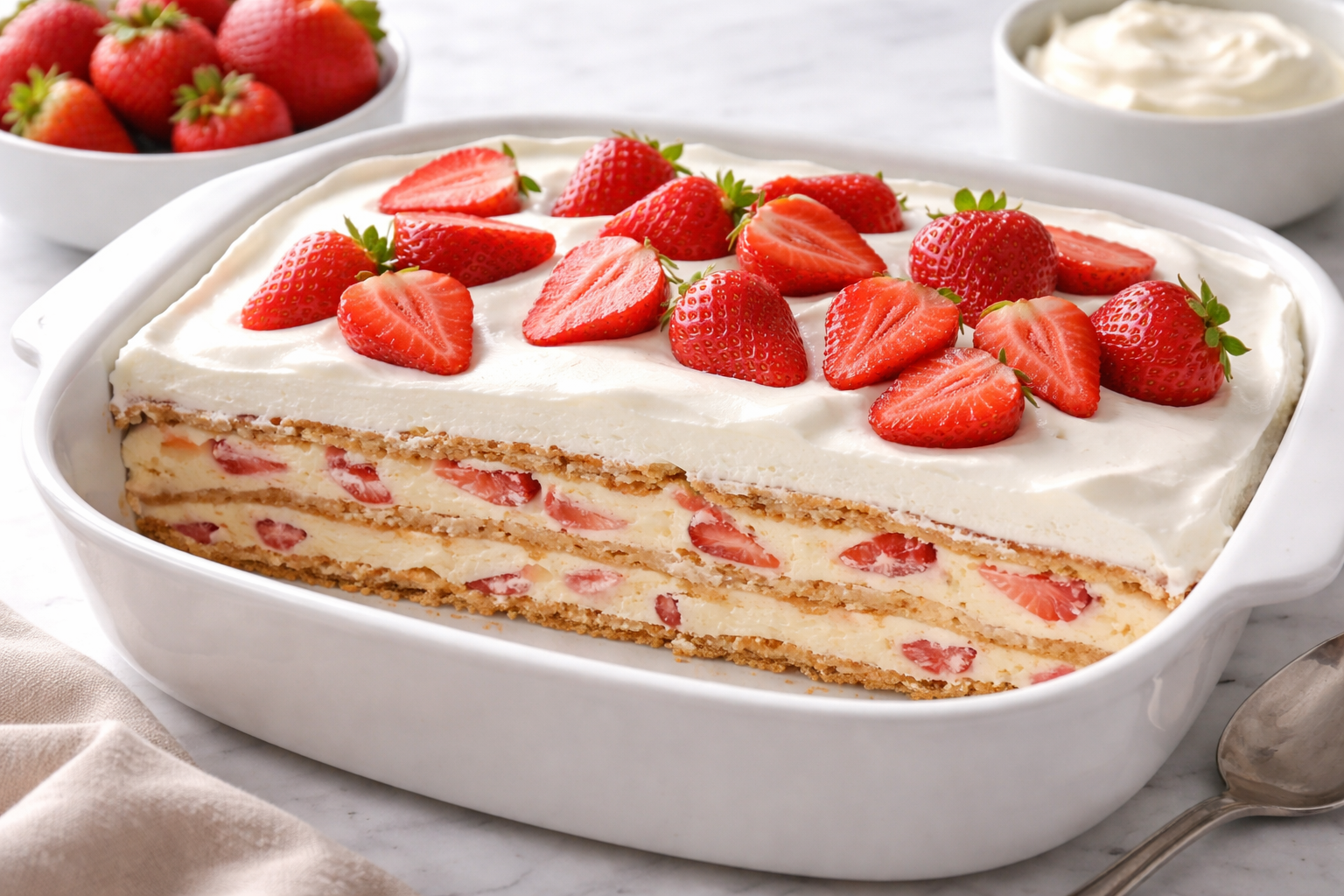 Strawberry Eclair Cake Recipe