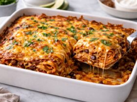 Cheesy Chicken Enchilada Casserole