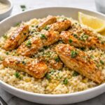 Chicken Scampi with Garlic Parmesan Rice