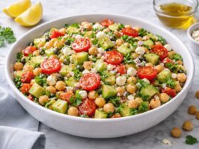 Chickpea Cucumber Feta Salad