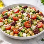 Chickpea Cucumber Feta Salad Real Greek