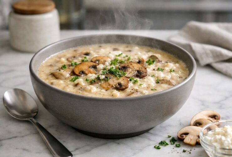 Cottage Cheese Mushroom Soup