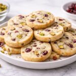 Cranberry Pistachio Shortbread Cookies