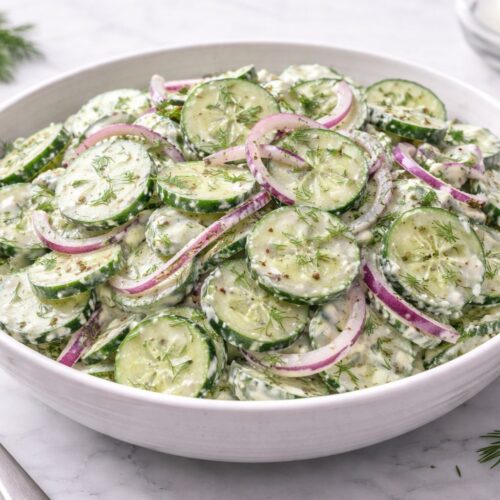 Creamy Cucumber Salad with Mayonnaise