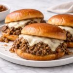 French Onion Beef Sloppy Joes with Melted Cheese
