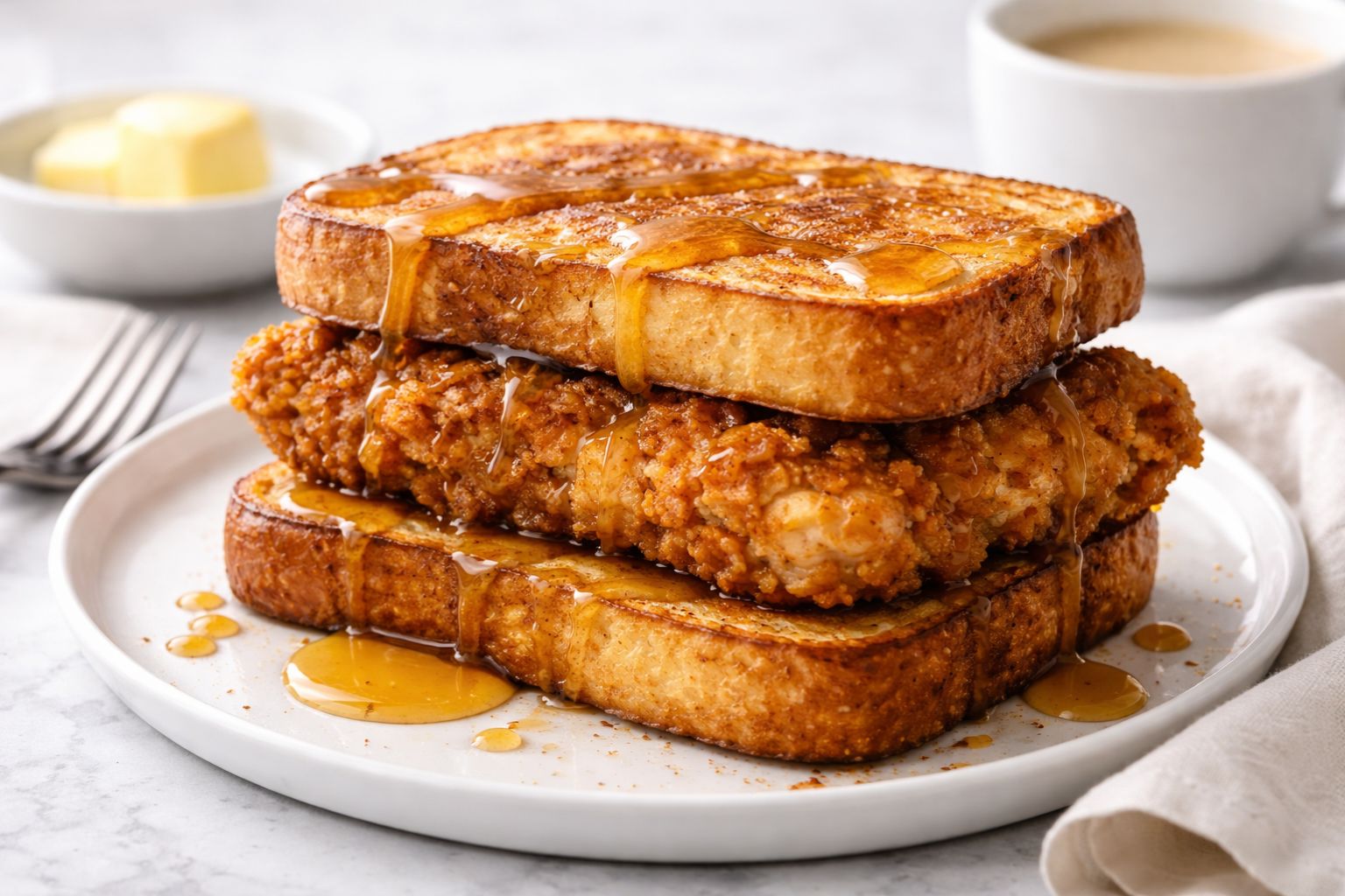 French Toast Fried Chicken Sandwich