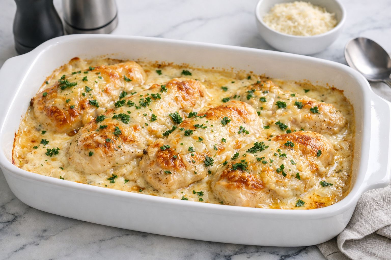 Garlic Parmesan Chicken Casserole