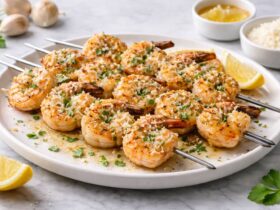 Garlic Parmesan Shrimp Skewers Recipe