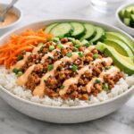 Ground Turkey Rice Bowls with Bang Bang Sauce