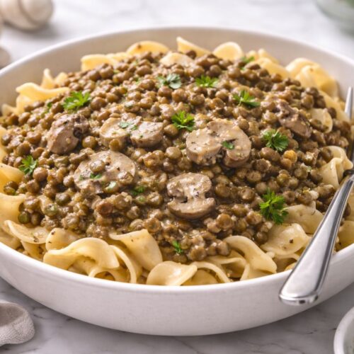 Lentil Mushroom Stroganoff Recipe