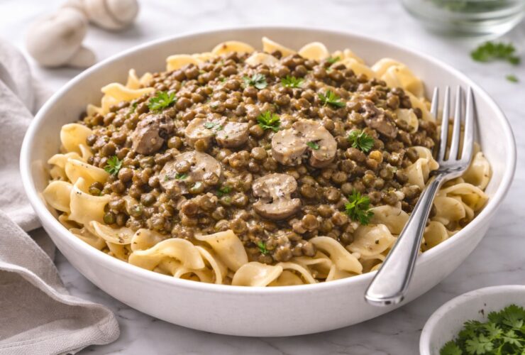 Lentil Mushroom Stroganoff Recipe