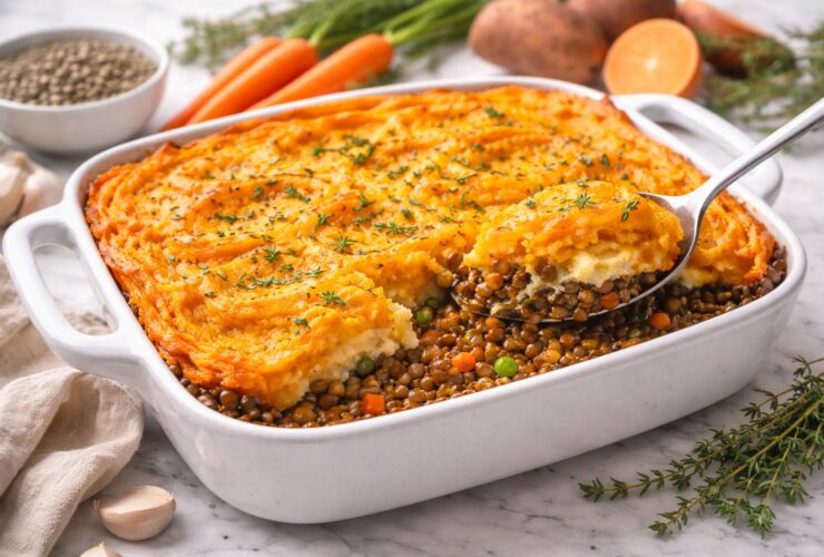Lentil and Sweet Potato Shepherd’s Pie