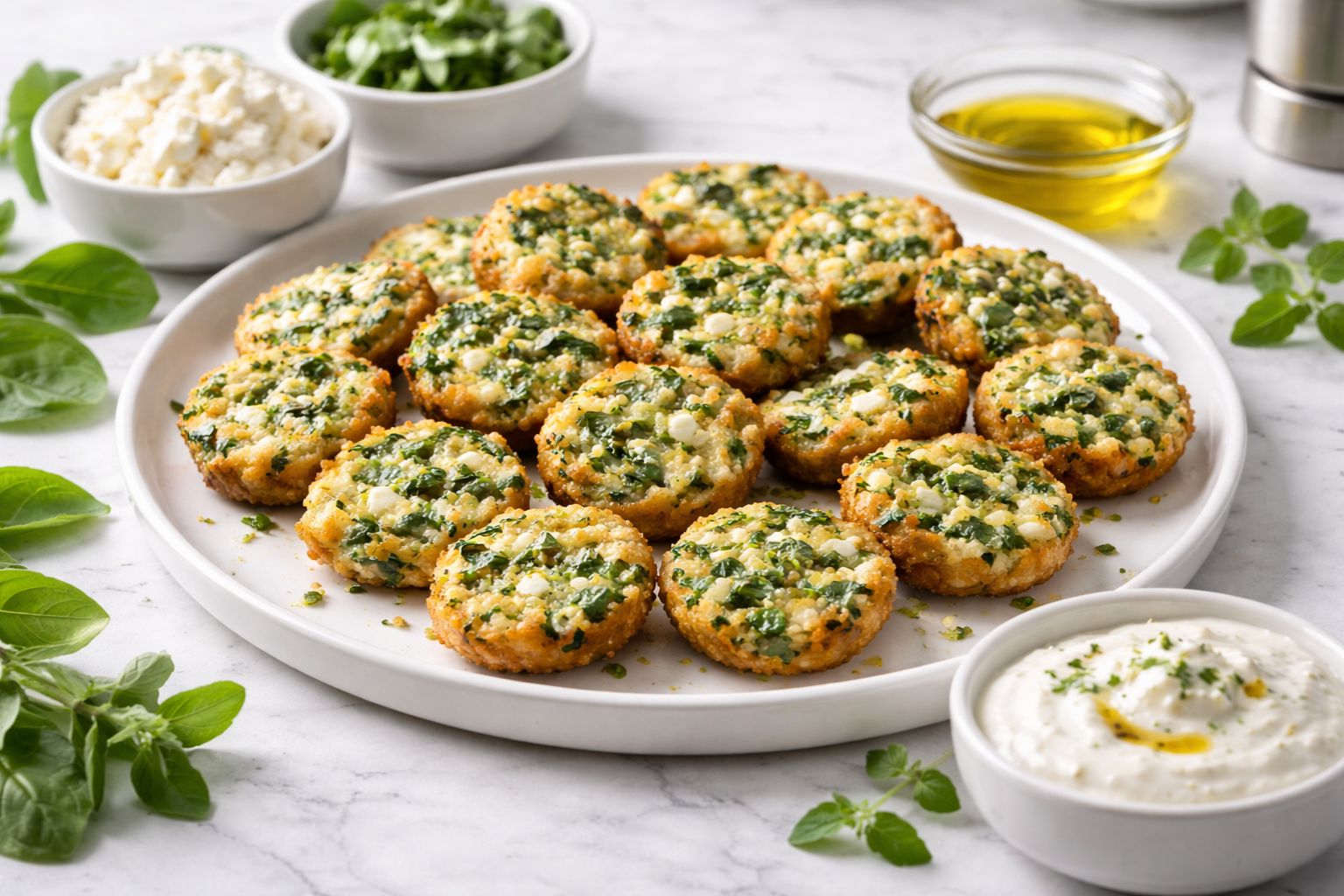 Mediterranean Spinach and Feta Crisps