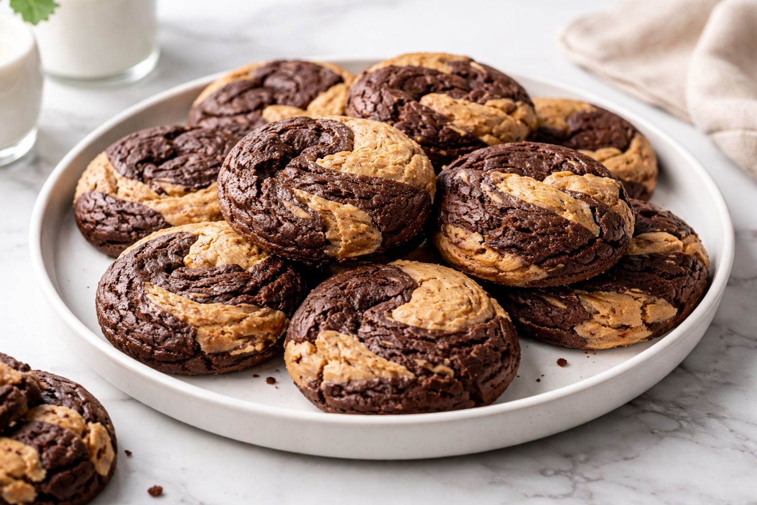Peanut Butter Brownie Swirl Cookies