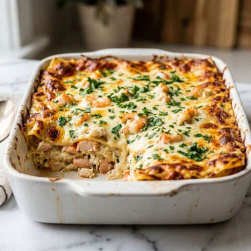 Seafood Lasagna with Shrimp and Crab