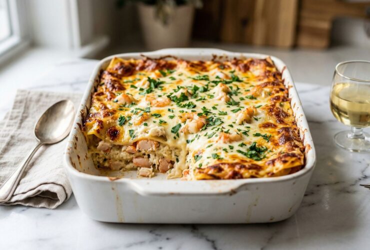 Seafood Lasagna with Shrimp and Crab