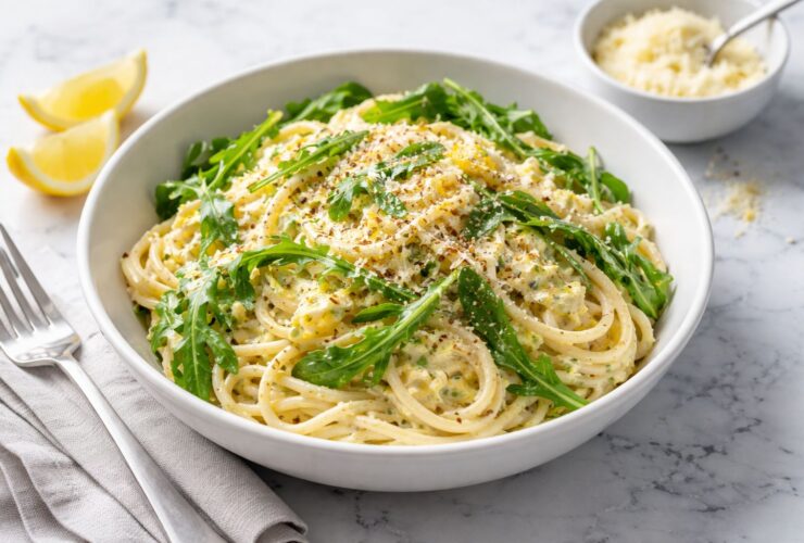 Stanley Tucci’s Creamy Lemon Ricotta Pasta With Arugula