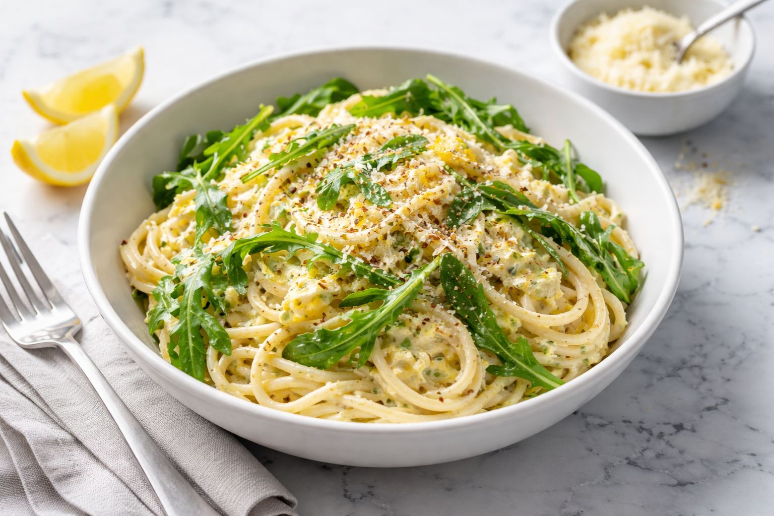 Stanley Tucci’s Creamy Lemon Ricotta Pasta With Arugula