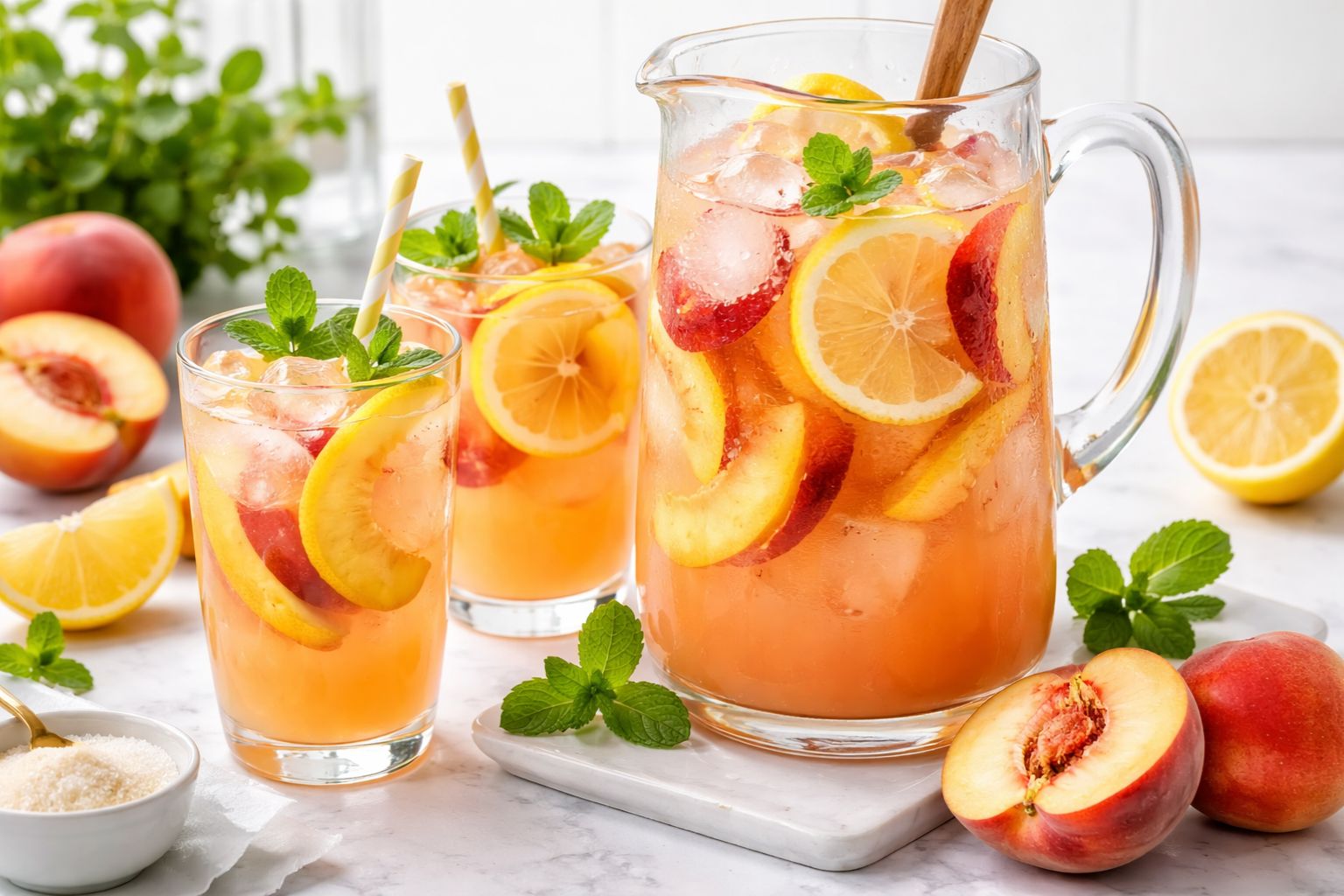 Sweet Tart Peach Lemonade Recipe
