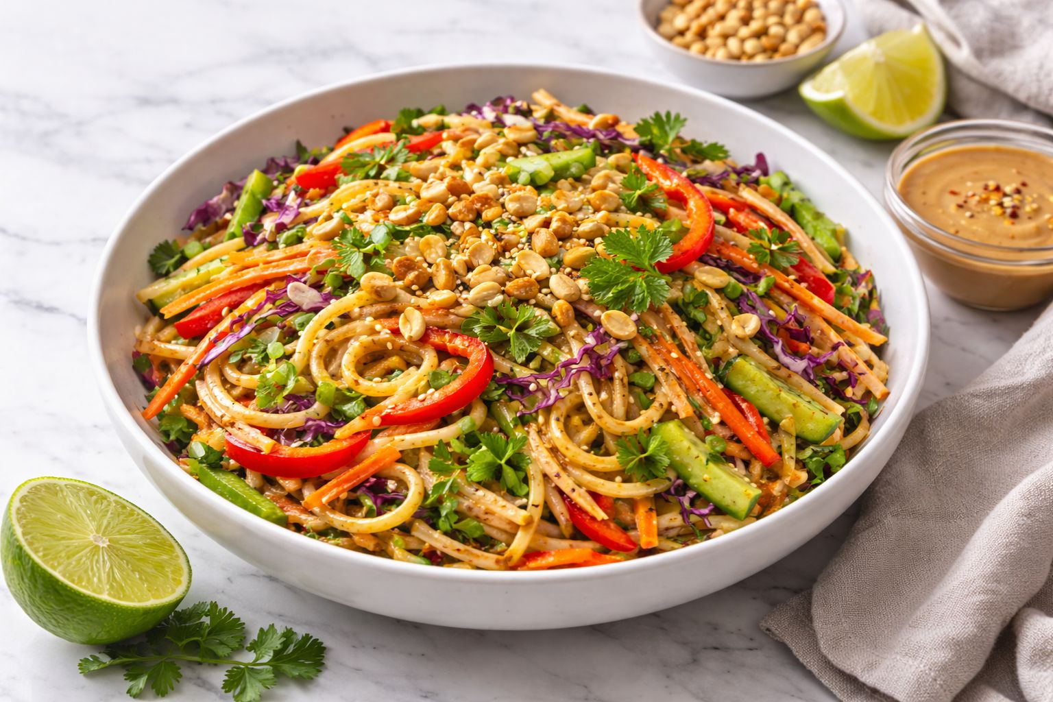 Thai Peanut Noodle Salad Recipe