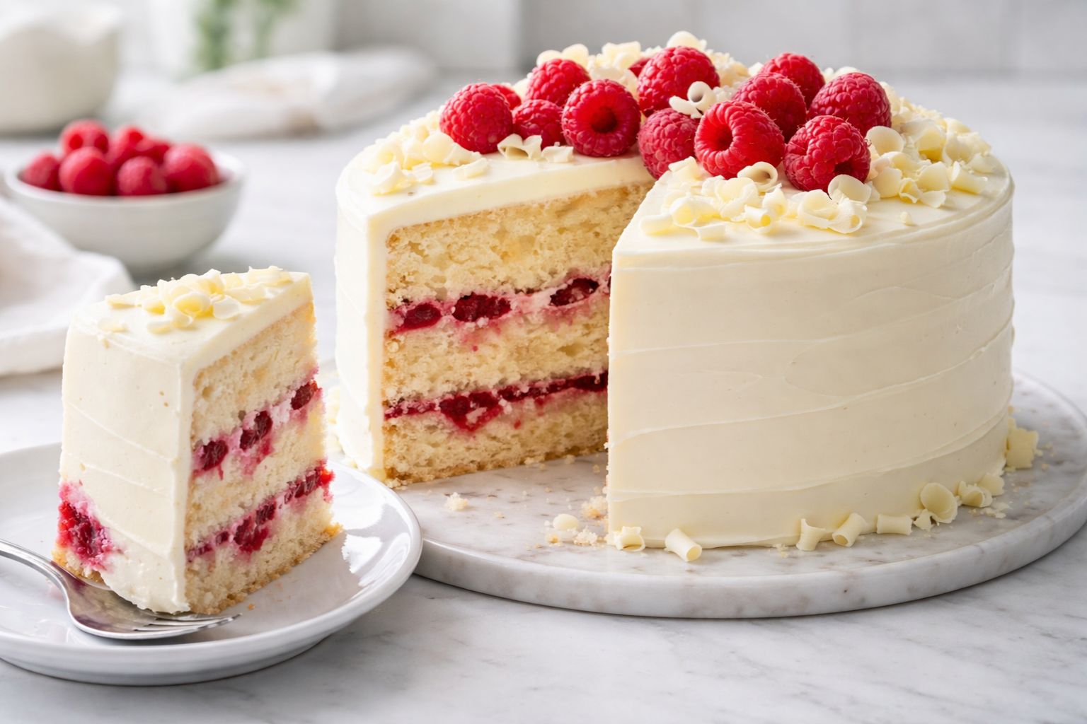 White Chocolate Raspberry Cake Recipe