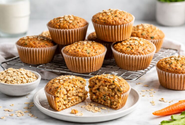 Zucchini Carrot Oatmeal Muffins Recipe