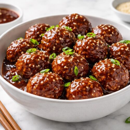 Sticky Korean BBQ Meatballs Recipe