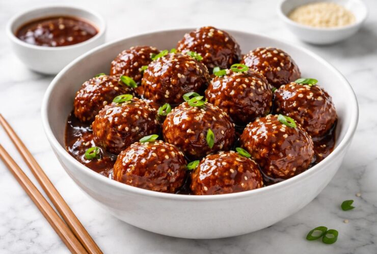 Sticky Korean BBQ Meatballs Recipe