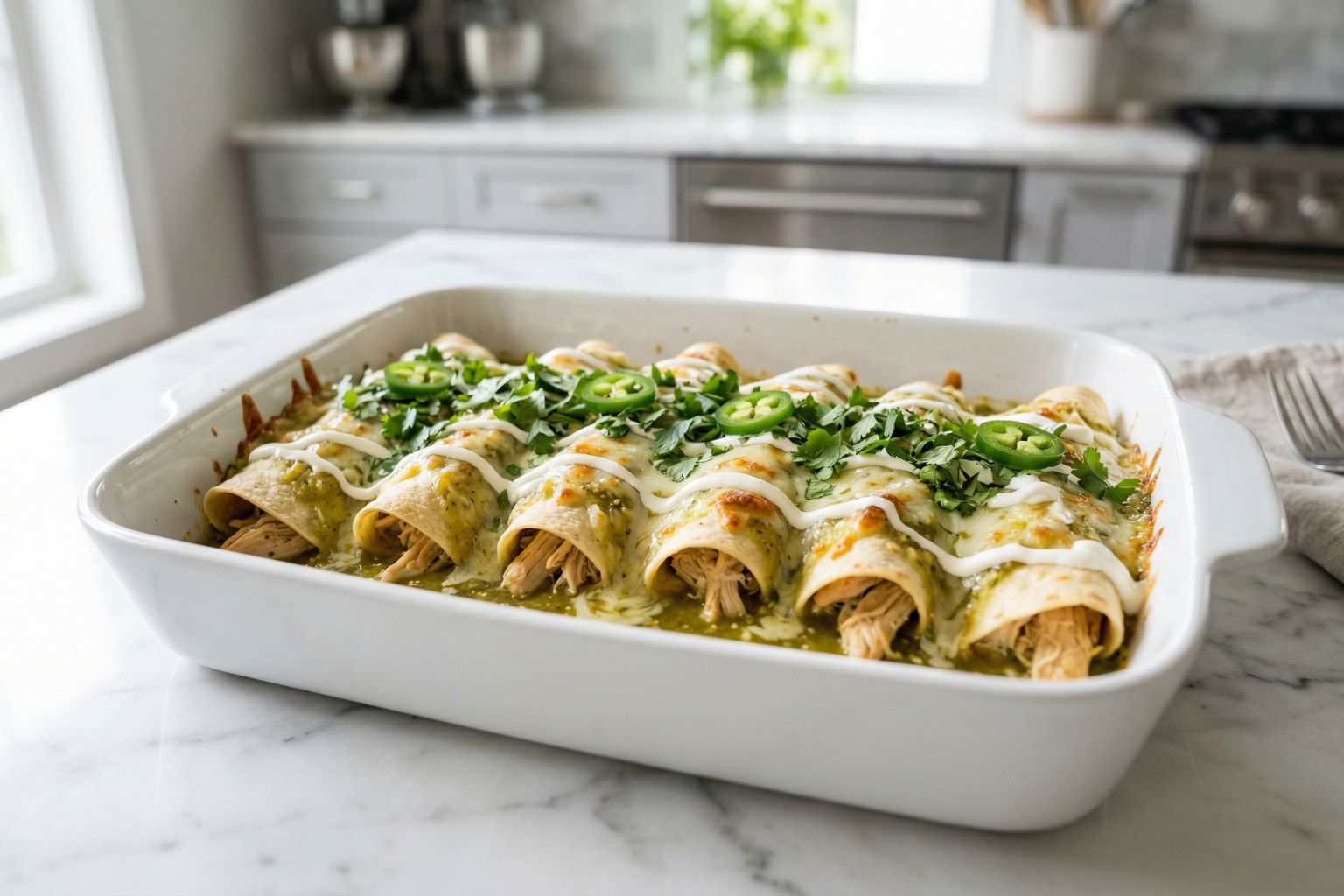 Enchiladas Verdes with Salsa Verde Recipe