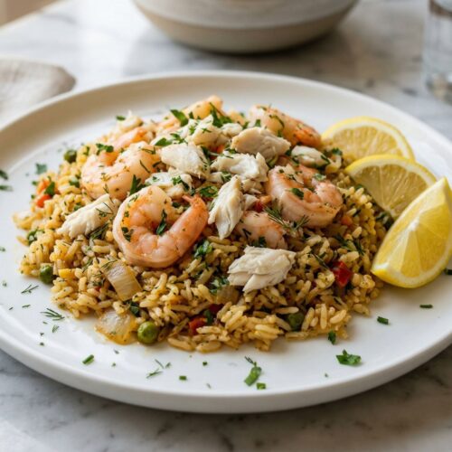 Seafood Rice with Crab and Shrimp Recipe