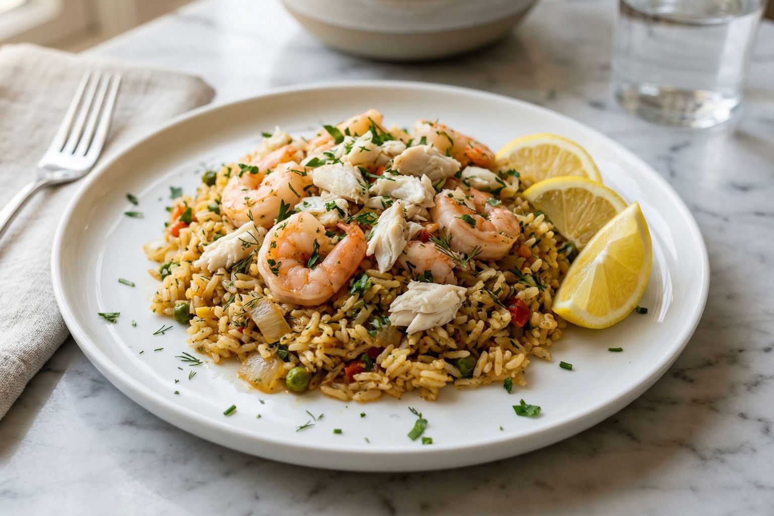 Seafood Rice with Crab and Shrimp Recipe