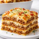 Parmesan Garlic Bacon Cheeseburger Lasagna Recipe