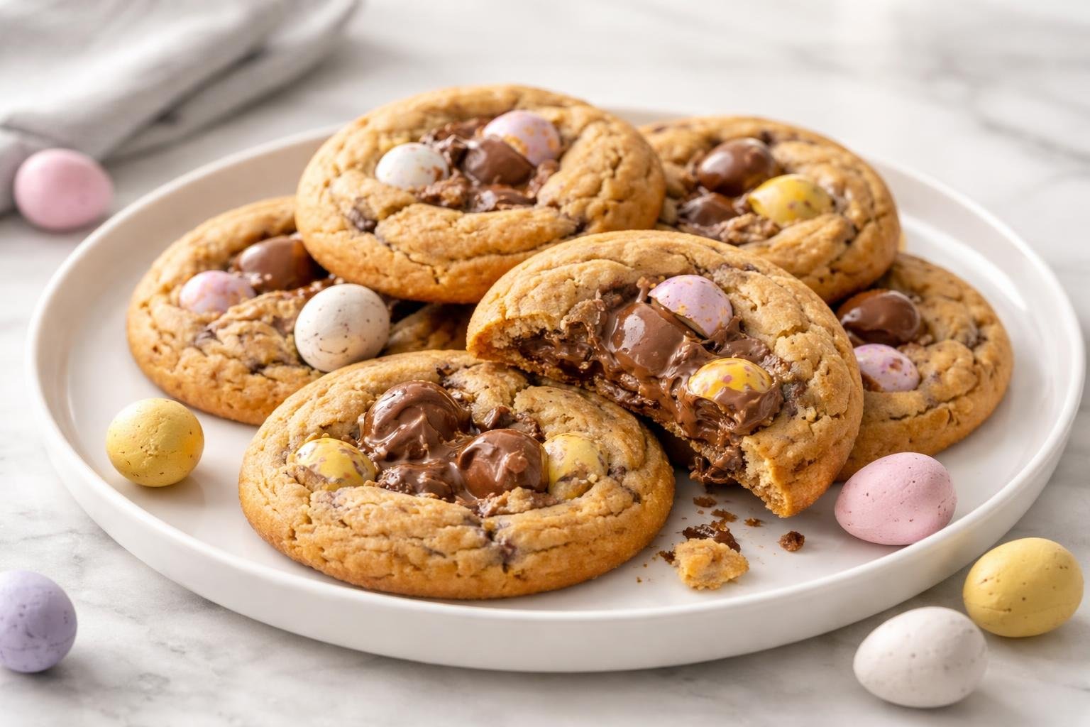 Cadbury Egg Cookies Brown Butter Recipe