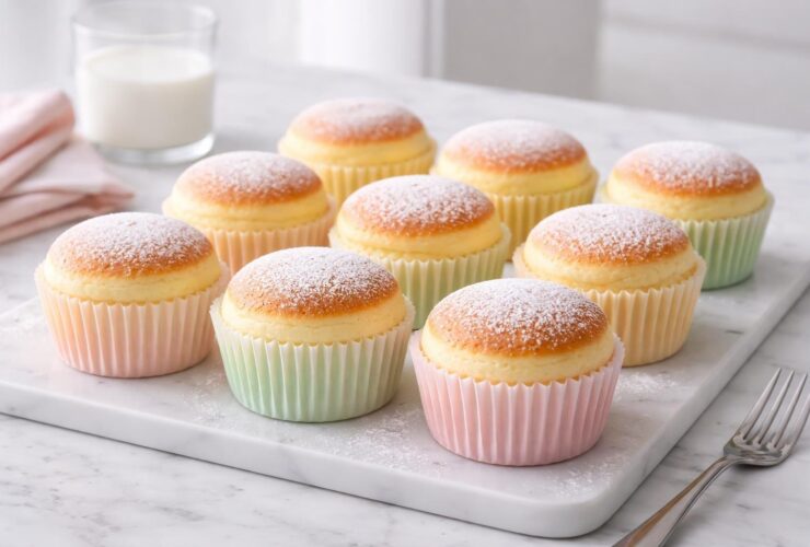 Fluffy Japanese Cotton Cheesecake Cupcakes Recipe