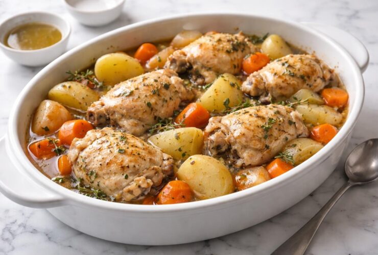Crockpot Chicken Thigh Pot Roast Recipe