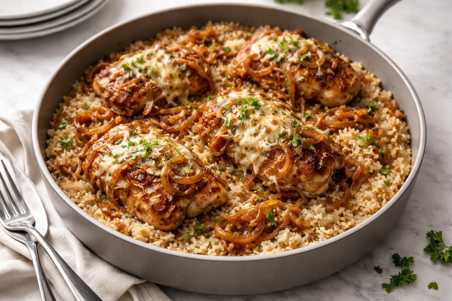 French Onion Chicken and Rice Recipe