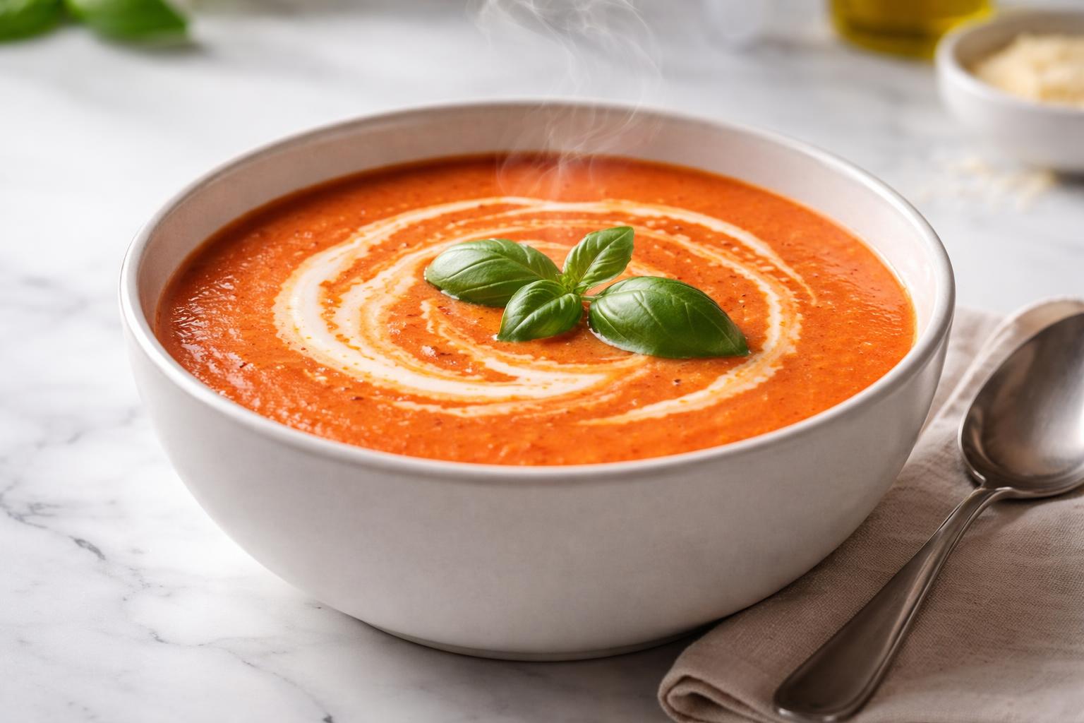Creamy Tomato Basil Soup Recipe