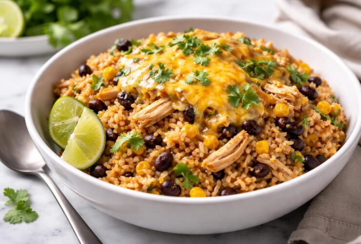 Crockpot Chicken Taco Rice Casserole Recipe
